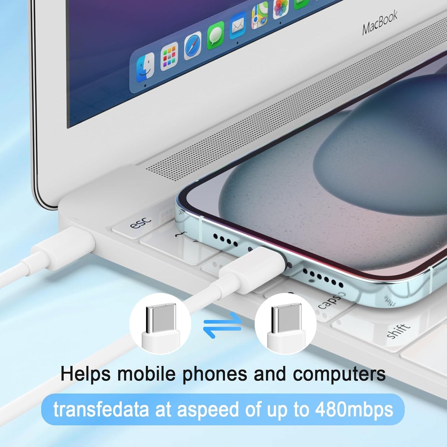 Iphone 17 16 15 Charger, USB C Charger, 4-Pack Fast Wall Charging, USB-C Chargers Block (4-Pack 6 Ft Cable Included) for Iphone 17/16/15/15 Pro/15 Pro Max/Ipad Pro/Airpods Samsung & More