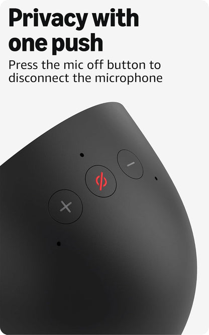 Echo Spot, Great for Nightstands, Offices and Kitchens, Smart Alarm Clock with Alexa, Black