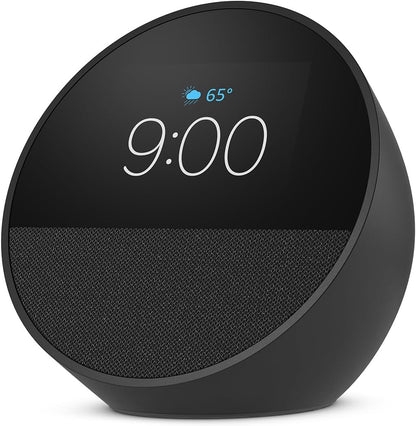 Echo Spot, Great for Nightstands, Offices and Kitchens, Smart Alarm Clock with Alexa, Black