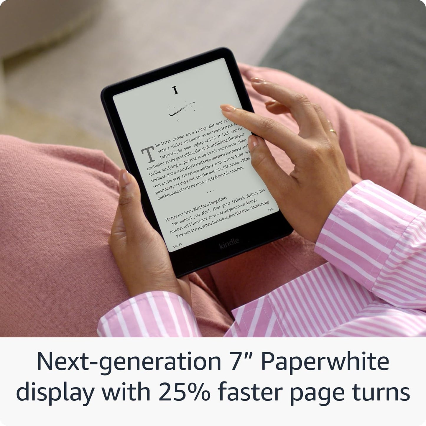 Kindle Paperwhite 16GB (Newest Model) – Our Fastest Kindle Ever, with New 7" Glare-Free Display and Weeks of Battery Life – Black