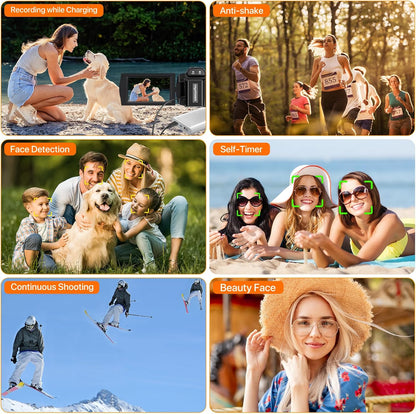 Video Camera, 5K Camcorder UHD 48MP Wifi Vlogging Camera for Youtube IR Night Vision Anti-Shake 16X Digital Zoom 3” Touch Screen Camera with Microphone,Handheld Stabilizer,Lens Hood,Remote,2 Batteries