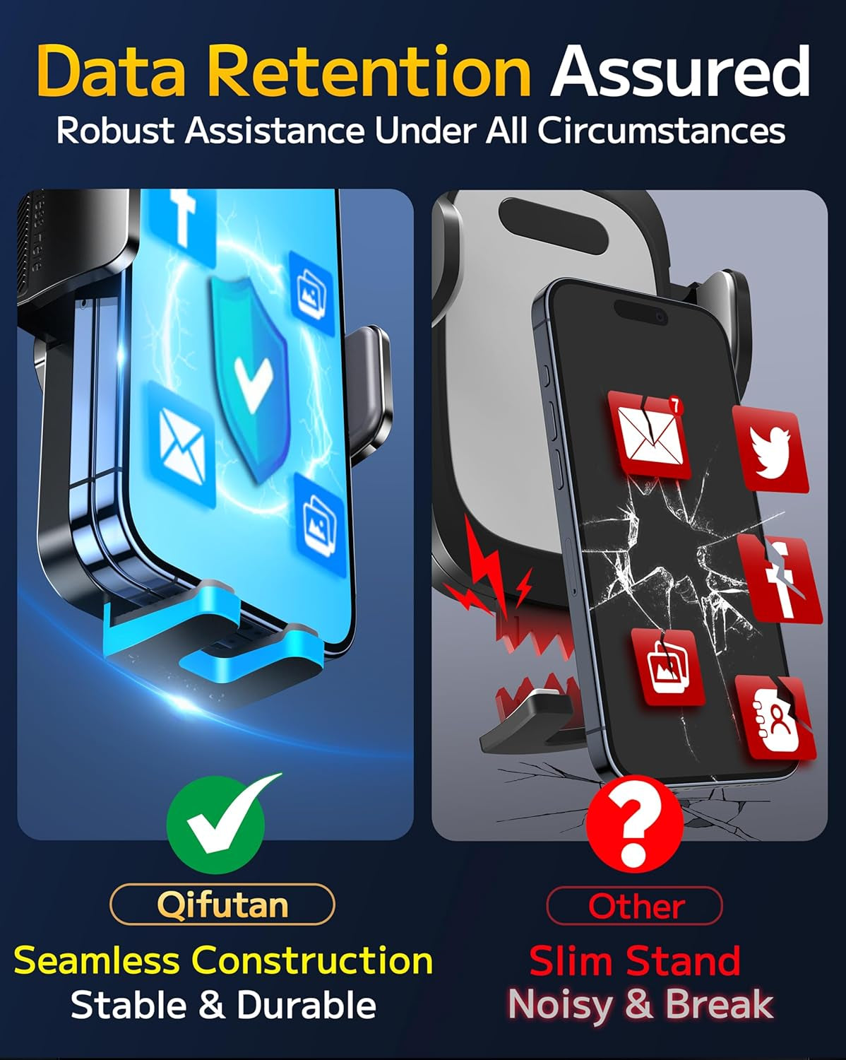 Dash Mounted Holders Phone Holders for Your Car Phone Mount for Car Windshield Dashboard Air Vent Universal Desk Mounts Hands Free Automobile Cell Phone Holder Fit for Iphone Smartphone